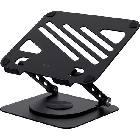 Supporto Trust Zeff Regolabile e pieghevole per notebook 10" a 16" in metallo Nero (1/4)