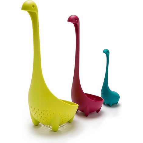 Ensemble de 3 pièces : les trois éléments de Nessie en un, en nylon, cuillère passoire, louche à soupe, infuseur à thé