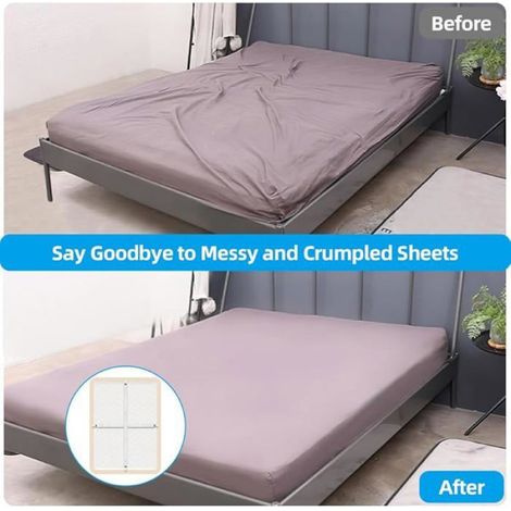 Attache Drap Housse - Sangle Élastique Réglable 55-243 Cm - Pour Lit Matelas Sommier Canapé - 4 Pièces (1/5)