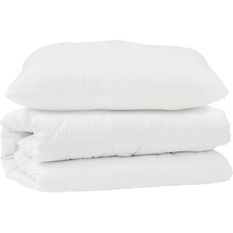 Ensemble de Duvet avec oreiller 2 pcs Blanc Microfibre (1/5)