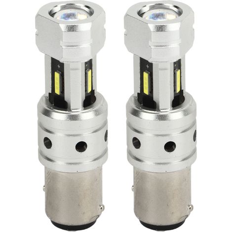 2 Pièces 2400LM 100W 1157 Ampoules LED Feux de Recul Signaux Clignotants Blanches 6000K pour Voiture Camion Camping-Car (1/5)