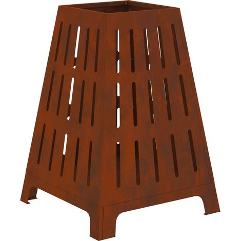 Foyer de cheminée Marron 50 x 50 x 70 cm Acier patiné
