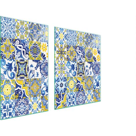 Assiette en verre et planche à découper mosaïque 100x52 (1/5)