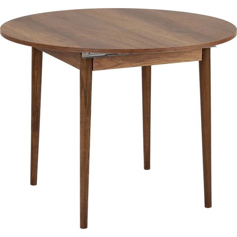 Ausziehbarer Holz-Esstisch "Viona" 100 x 100 x 75 cm - Barok Walnut