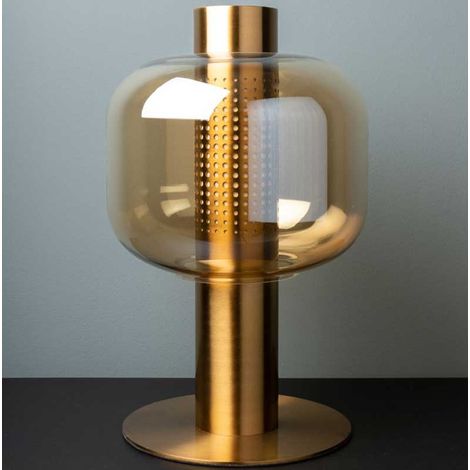 Lampe à poser Tuba doré 22x41x22cm (1/5)
