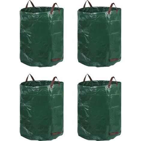 Gartenabfallsäcke – miniClover – 272 l – Grün und Schwarz – 65 x 65 x 74 cm – Großes Fassungsvermögen (1/4)