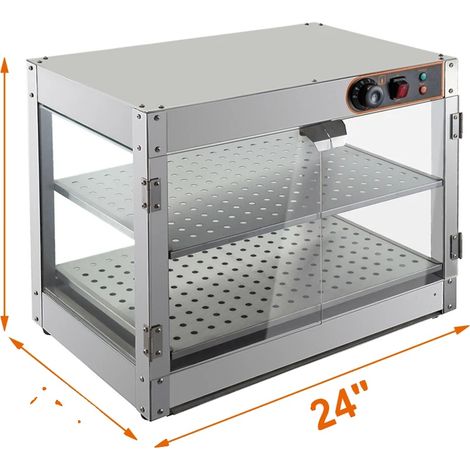 Armoire de réchauffement, puissance de 800W, plage de température de 30-85°C, construction en acier inoxydable durable (1/2)