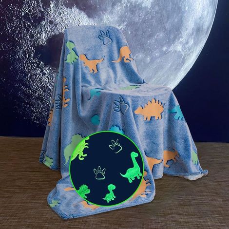 Dinosaur blanket, bright gift for boys and children, cute blanket, gift idea for children aged 3 to 12, birthday blanket, wool blanket (1/5)
