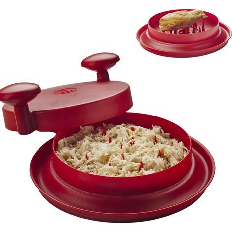 Hähnchen-Zerkleinerer, Zerkleinerungsmaschine, Alternative zum Bear Claws Fleischzerkleinerer für Pulled Pork, Rindfleisch und Hähnchen (rot) (1/5)
