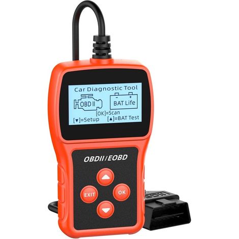 OBD2-Scanner Automatischer Fehlercodeleser Motordiagnosegerät Motorfehlercode-Reset Live-Daten Standbildansicht für OBD II EOBD JOBD CAN ab 1996 (1/5)