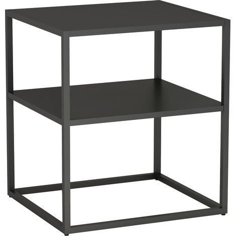 Tavolino per soggiorno 50,5 x 45 x 40 cm acciaio nero 030008632