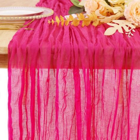 Camino de mesa estilo bohemio con tela de gasa,decoración de malla para la mesa de la cocina,90 x 180 cm (1/5)