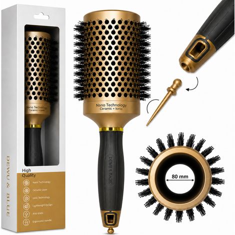 Keramik-Thermobürste für Styling mit Ionisation, 80 mm (1/5)