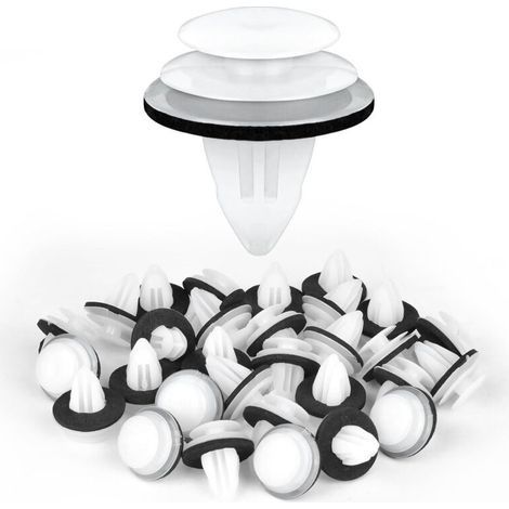 Clip de Fixation de Voiture, 50PCS Universal Retenue Vehicle Clips Rivets en Plastique, Fixation de Carrosserie Garniture de Voiture pour Auto Voitures Panneaux de Portes (1/5)