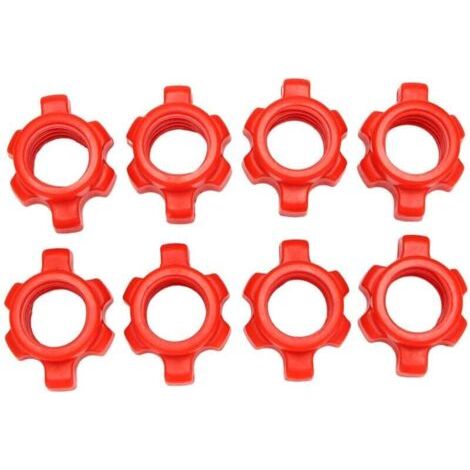 Lot de 8 écrous d'haltères, écrous de tige d'haltères, colliers pour barres d'haltères, accessoires de sport d'entraînement (1/4)