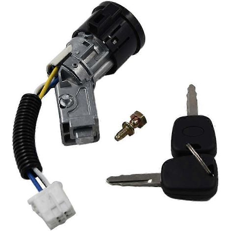 Compatible avec Peugeot 107, Citroën C1 et Toyota Aygo (références N0501412 et N0502200) : barillet de contact avec 2 clés. (1/4)