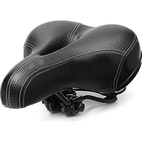 Selle de vélo confortable à double ressort conçue avec mousse à mémoire de forme respirante et douce (1/5)
