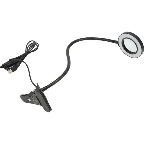 Lampe Loupe LED 3X Col de Cygne avec Câble USB, Luminosité Réglable pour Lecture et Travail (1/5)