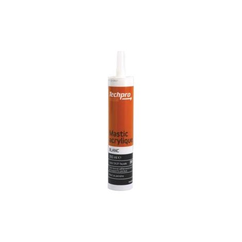 Direct Fenêtres – Mastic acrylique blanc 300ml – Excellente adhérence sur supports poreux – Résistant aux intempéries et aux U.V – Pour joints à faible mouvement