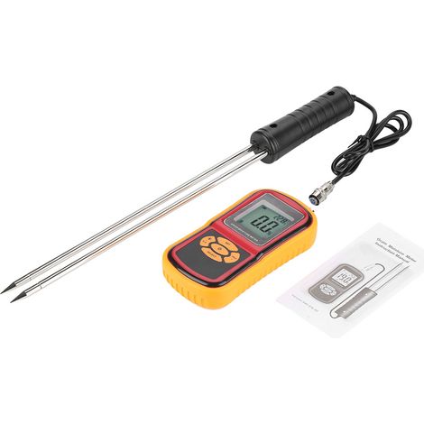 Zoternen Misuratore di temperatura dell'umidità dei cereali LCD digitale portatile GM640 per chicchi di mais, riso di frumento