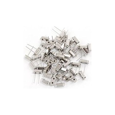 Pack 50 cristales de quarzo oscilador, 10 valores diferentes de 6mhz a 40mhz encapsulado hc49s (1/2)