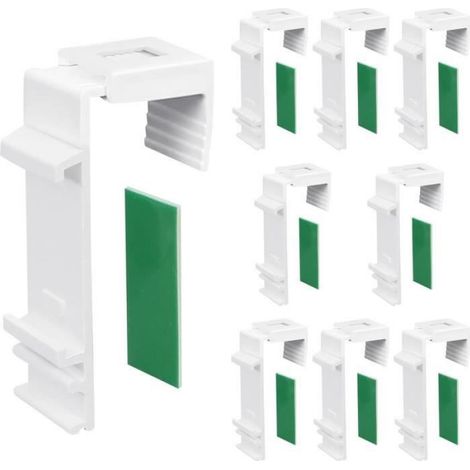 Support de Serrage - Pour Store Enrouleur - Fixation Sans Percage sur Fenêtre PVC ou Bois - Compatible Rail 1,2 cm et 3,6 cm - Lot de 8 (1/4)