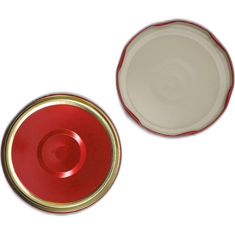 CAPSULE CON FLIP CLIC CLAC ROSSO ORO mm.70 pz.20 COPERCHI PER BARATTOLI VETRO