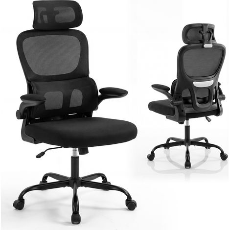COSTWAY Ergonomic Office Chair High Back Mesh Computer Gaming Task Chair Black (1/5)