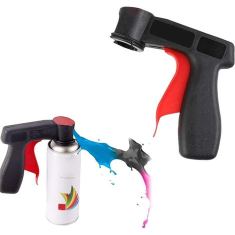 2 poignées de peinture en aérosol permettant d'économiser du travail, adaptées à la peinture en aérosol sur voiture, mur, meubles et graffitis (1/5)
