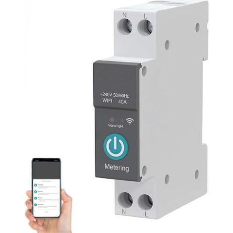 Commutateur WIFI intelligent – Prise connectée avec télécommande smartphone – Modes de synchronisation – Compatible Alexa et Google Home (1/5)
