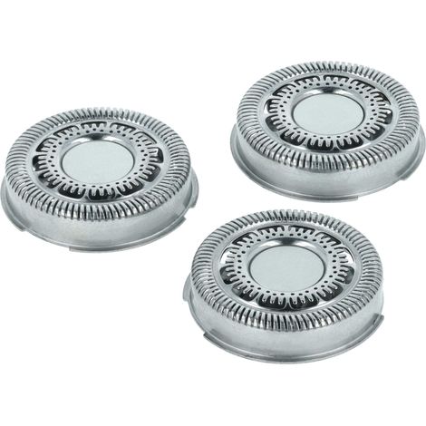vhbw 3x cabezales de repuesto compatible con Philips S9521, S9781, S9700, S9711, S9721, S9731 máquina de afeitar reemplaza SH90, plata