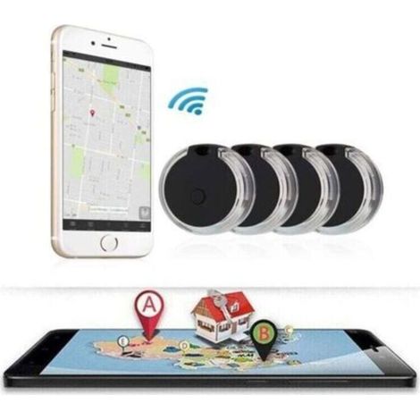 Traceur GPS Chien,Anti Perdu Collier GPS Chats Localisateur avec Alarme pour Animaux domestiques Chien(Black ,4 Pièce) (1/4)