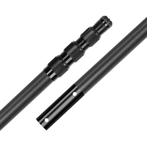 Perche télescopique de 4,6 m pour épuisette Piscine, rallonge en Fibre Carbone, réglable 1,4 à m, Le Nettoyage des piscines et bassins Jardin - 15 ft (1/5)