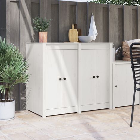 Küchentür MEPPEL 2 pcs Weiß 50 x 9 x 82 cm Massivholz Kiefer