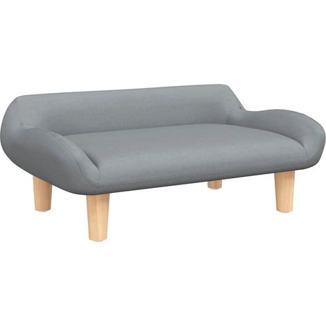 Lit pour chien panier canapé confortable clair 70 x 40 x 24 cm tissu gris