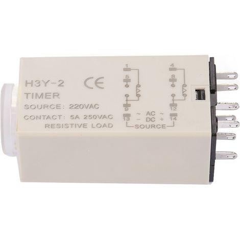 Relais temporisé H3Y-2 220 V CA, durée : 0 à 10 secondes (10 s ou 10 s). (1/5)