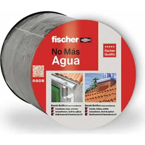 Nastro adesivo Fischer Butilo grigio 10 cm 10 m