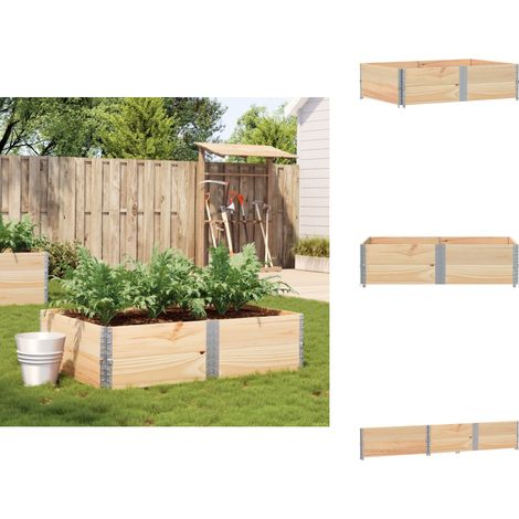 Jardinière 150x100 cm bois de pin massif - Jardiniered'extérieure - Jardinière Bois - Pot De Fleurs Extérieur - Bac Plante - Décoration Jardin (1/5)