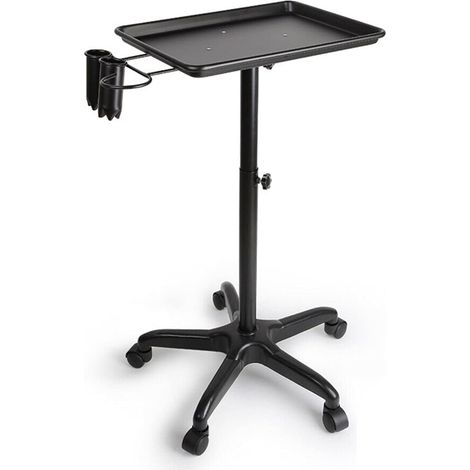 Gojoy – Chariot d'atelier à roulettes en aluminium – Hauteur réglable 70-110 cm – Charge maximale 100kg – Pour salons de coiffure et beauté (1/5)