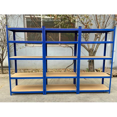 3X PACK 5 Tier Garage Shelving Unit Heavy Duty Metal Industrial Shelves Boltless