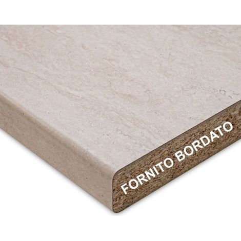 Top cucina colore effetto marmo travertino 60x60x3.8H