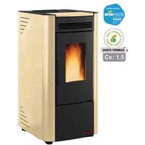 1PZ STUFA A PELLET KETTY EVO 6,5 KW PERGAMENA (CONTO TERMICO) - misure cm.45,6x50,7x88,4h. - peso Kg.69