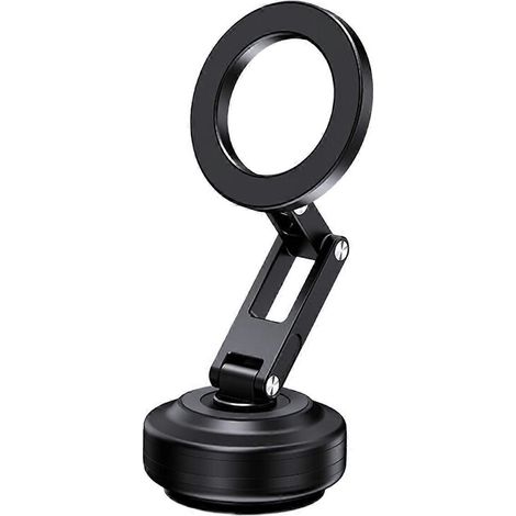 Verbesserte magnetische Autohandyhalterung, 360°-Drehung und Saugnapfbefestigung, schwarz (1/5)