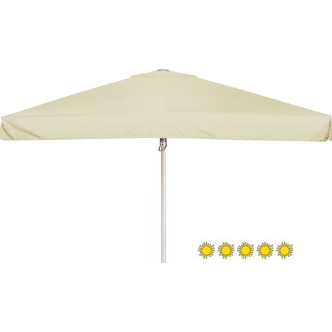 Doppler Sonnenschirm/ Großschirm "Telestar"  400 x 400 cm, natur, mit Volant, Bezug aus 100% Polyester, Gestell aus Aluminium, 25 kg Sonnenschirm / Großschirm "Telestar 400 x 400", inkl. Schutzhülle,  (1/5)
