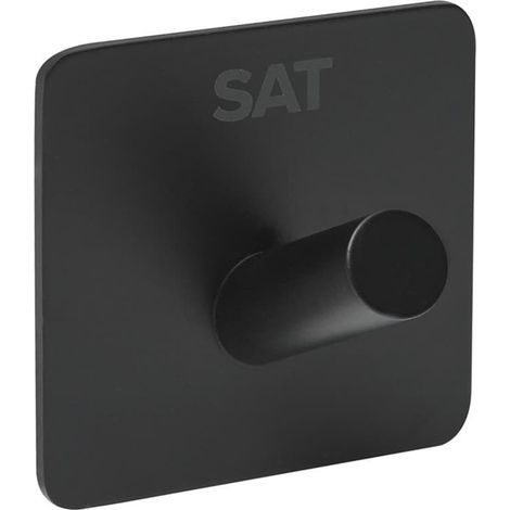 Swiss Aqua Technologies Patère murale adhésive en acier inoxydable, noir mat (HACEKNALEP1HMC) (1/3)