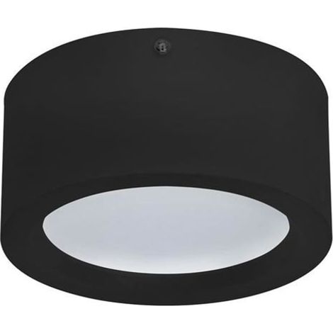 Plafonnier LED rond noir 15W 4200K