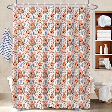 Rideau de douche en polyester 180x180 naturel housse de baignoire pour hôtel / airbnb (1/5)