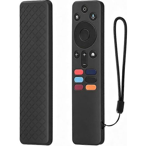 Coque en silicone antichoc noire, compatible avec télécommande TV Xiaomi XMRM-N5 (1/5)