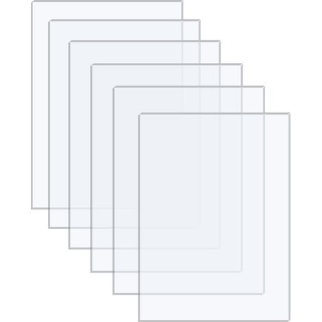 Lot de 6 Plaques Acryliques 20x25cm 1mm pour Cadres Photo  Feuilles Plastiques Transparentes Découpe sur Mesure pour Peinture, Projet DIY, Pochoir (1/5)