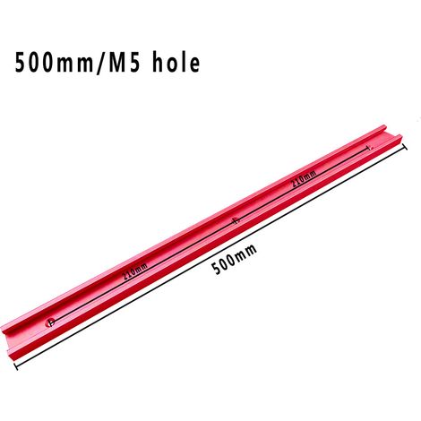 Alliage d'aluminium rouge de 50 mm Modification à faire soi-même d'un rail de guidage pour scie circulaire électrique à table inversée, avec poignée de poussée et rail de guidage de type 30 (1/5)